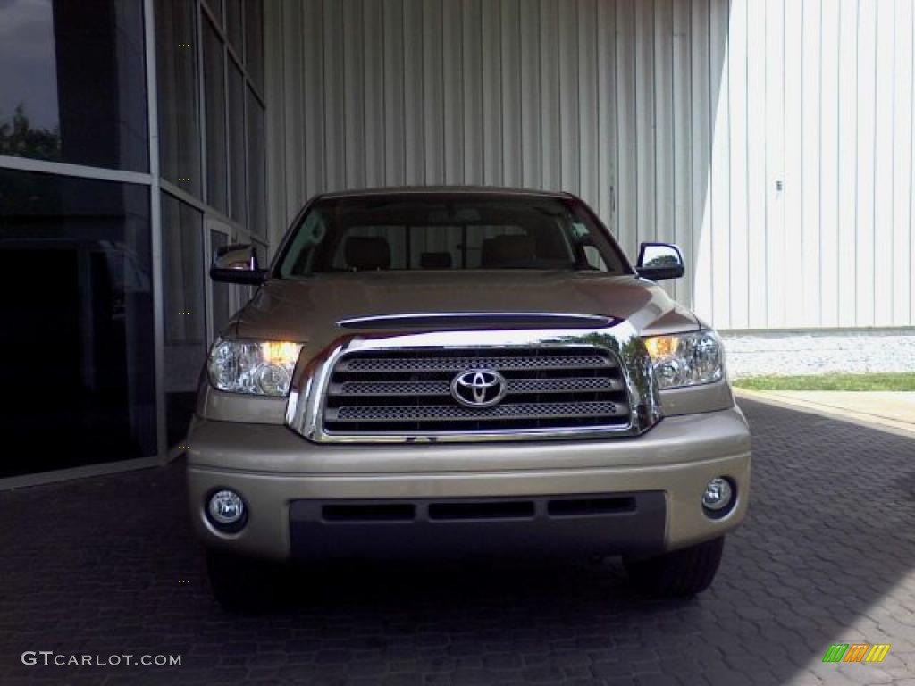 2007 Tundra Limited Double Cab - Desert Sand Mica / Red Rock photo #2