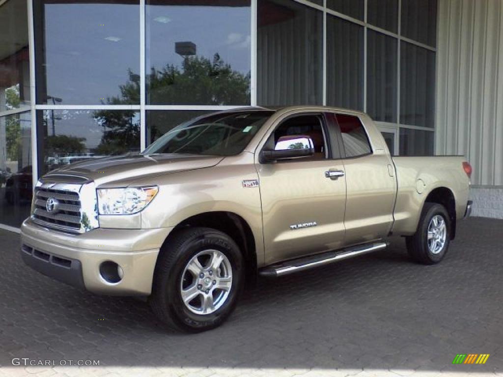 2007 Tundra Limited Double Cab - Desert Sand Mica / Red Rock photo #3
