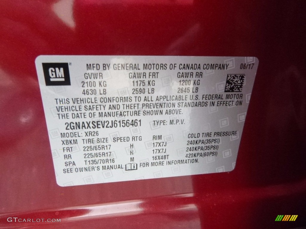 2018 Equinox LT AWD - Cajun Red Tintcoat / Jet Black photo #16