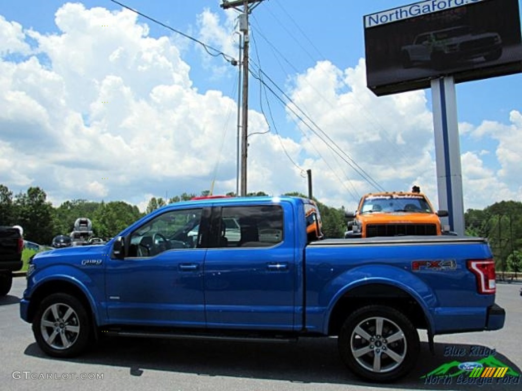 2015 F150 XLT SuperCrew 4x4 - Blue Flame Metallic / Black photo #2