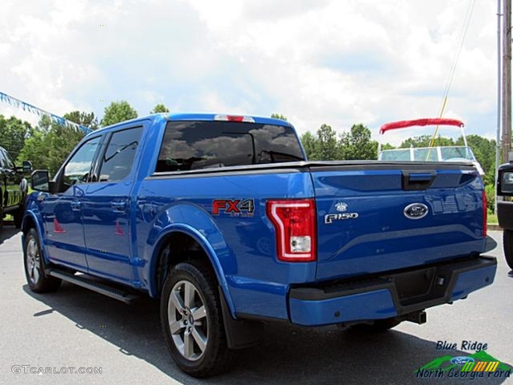 2015 F150 XLT SuperCrew 4x4 - Blue Flame Metallic / Black photo #3