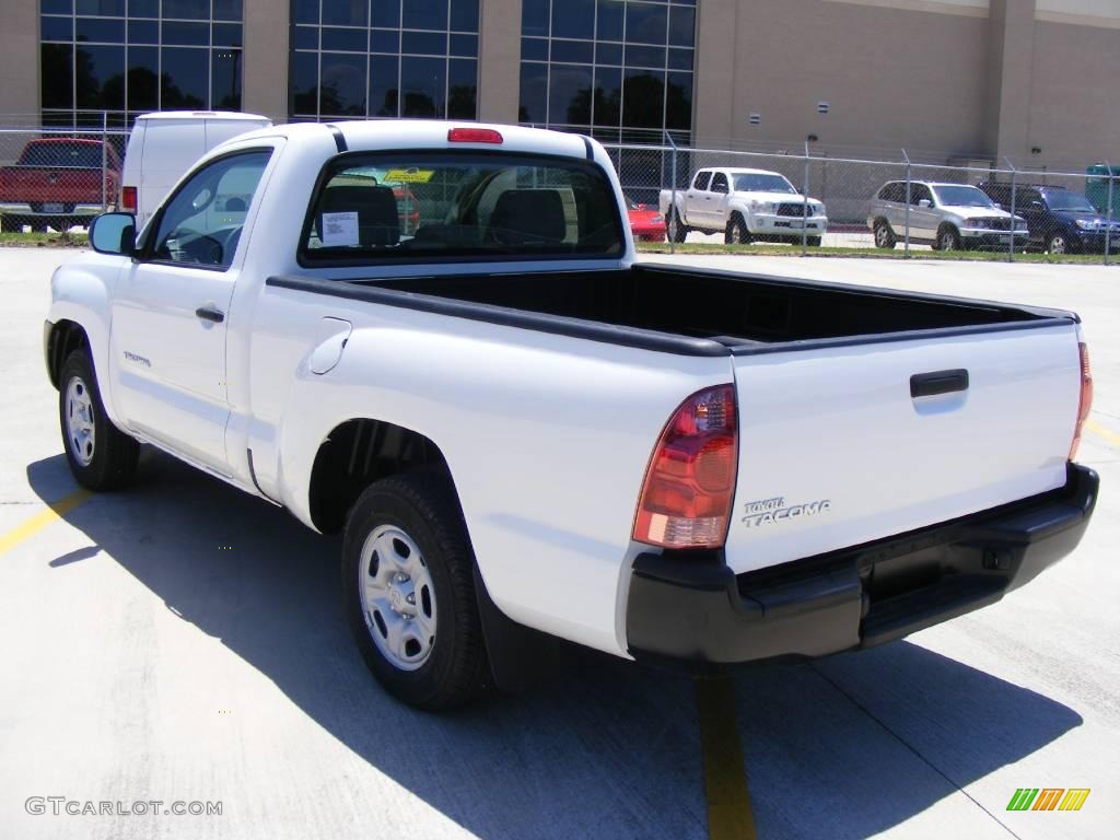 2008 Tacoma Regular Cab - Super White / Graphite Gray photo #5