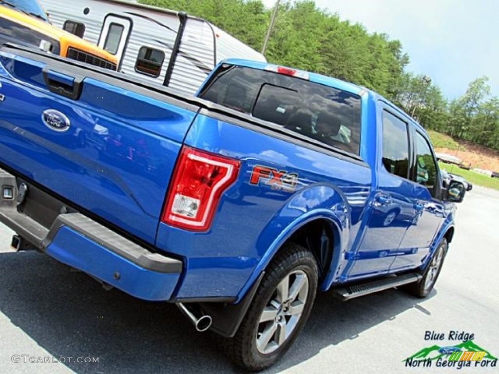 2015 F150 XLT SuperCrew 4x4 - Blue Flame Metallic / Black photo #37