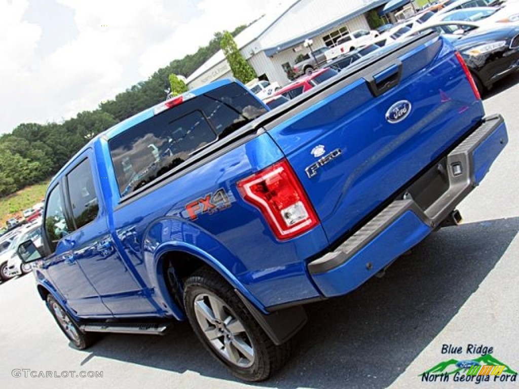 2015 F150 XLT SuperCrew 4x4 - Blue Flame Metallic / Black photo #38