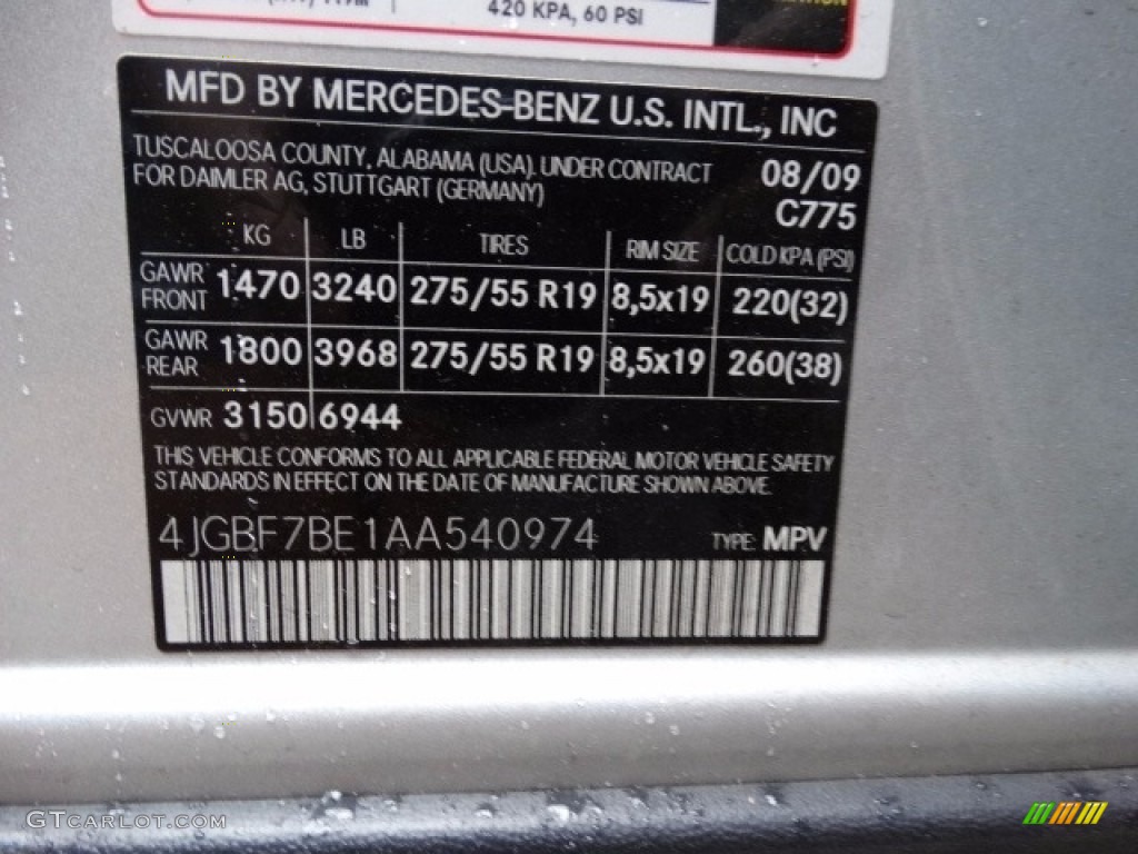 2010 GL 450 4Matic - Iridium Silver Metallic / Black photo #40