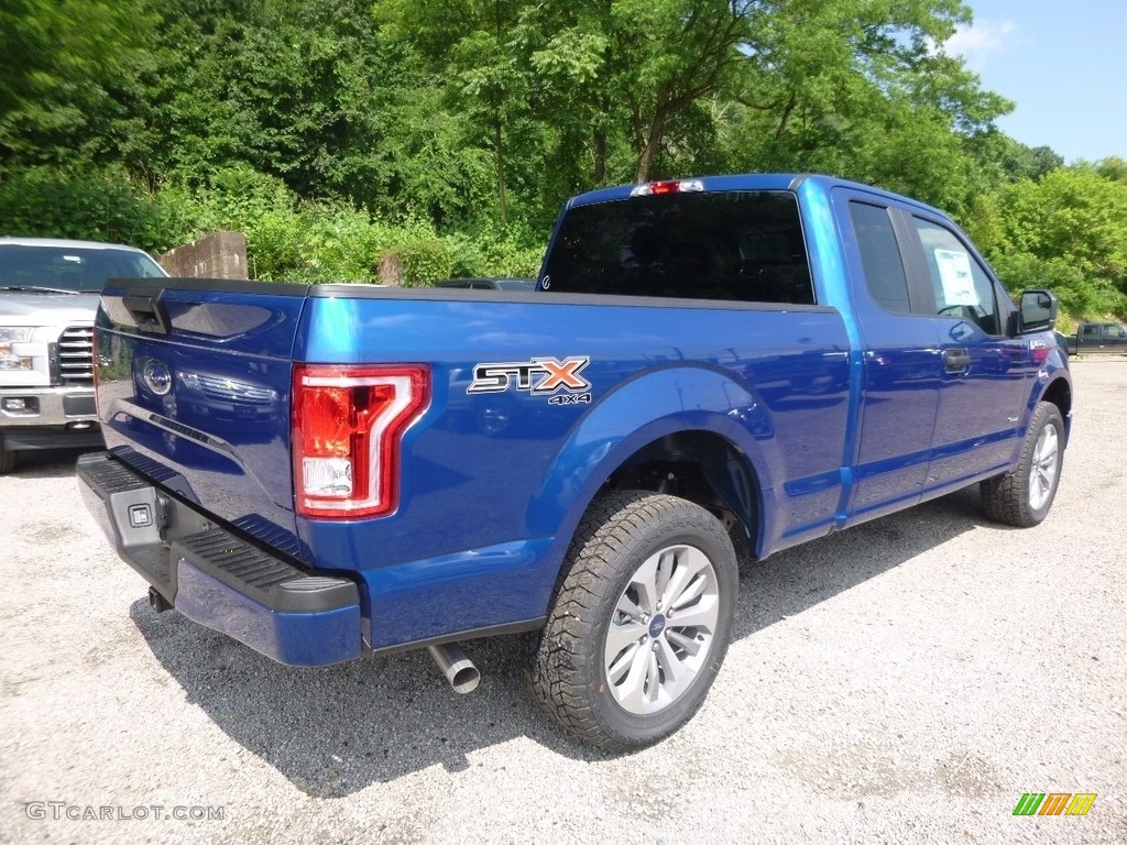 2017 F150 XL SuperCab 4x4 - Lightning Blue / Black photo #2