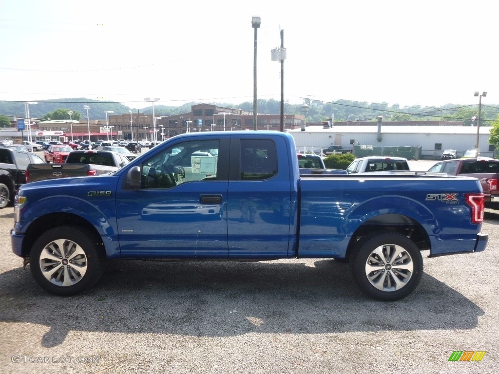 2017 F150 XL SuperCab 4x4 - Lightning Blue / Black photo #5
