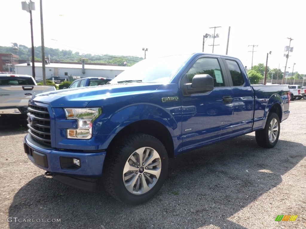 2017 F150 XL SuperCab 4x4 - Lightning Blue / Black photo #6