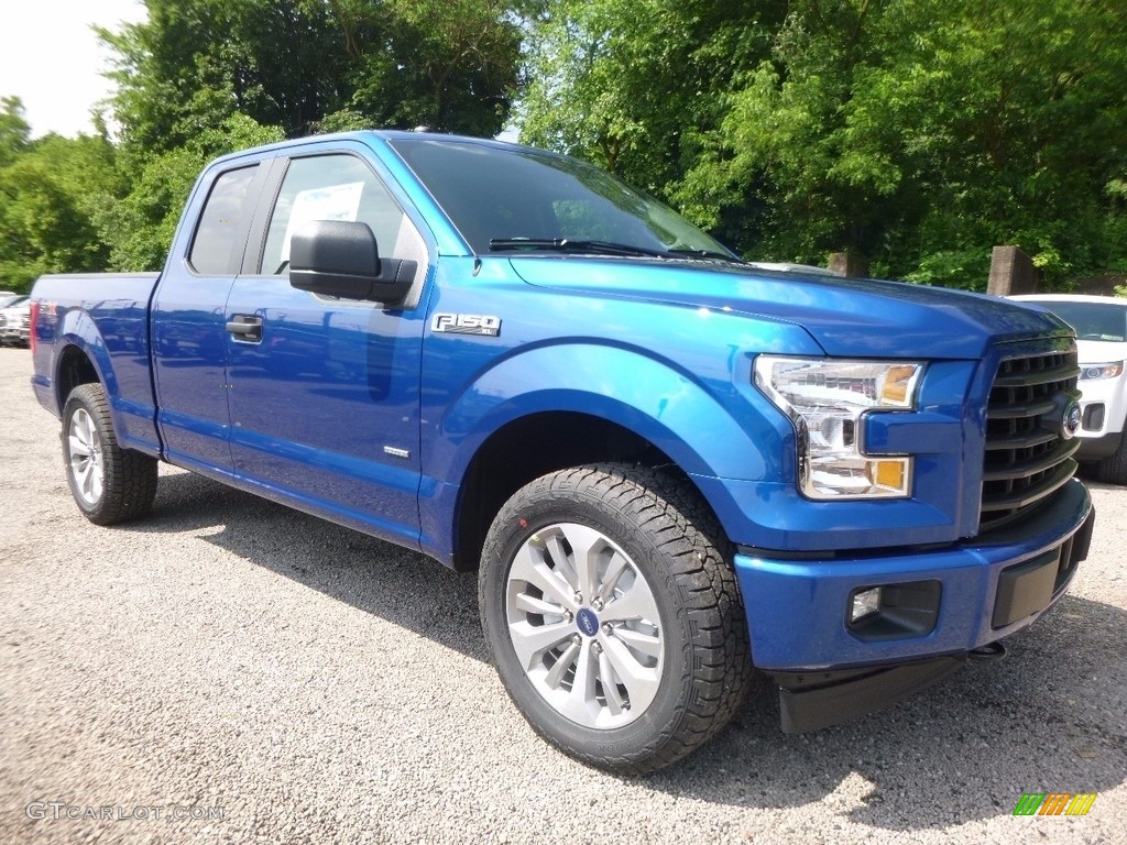 2017 F150 XL SuperCab 4x4 - Lightning Blue / Black photo #8