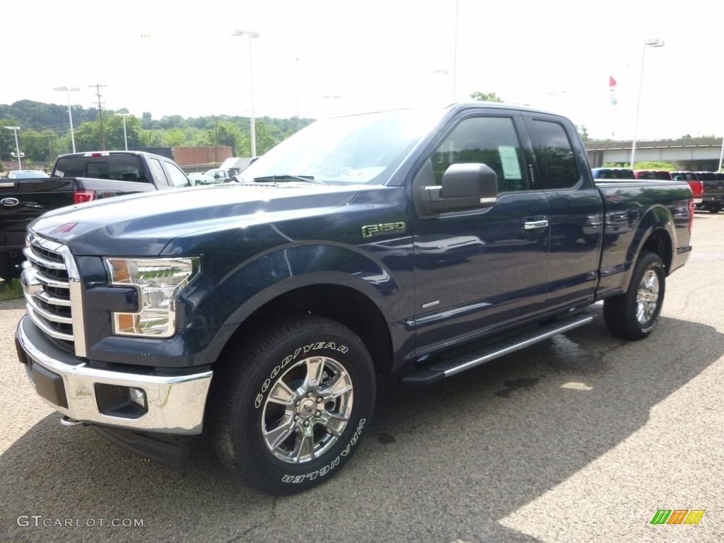 2017 F150 XLT SuperCab 4x4 - Blue Jeans / Earth Gray photo #6
