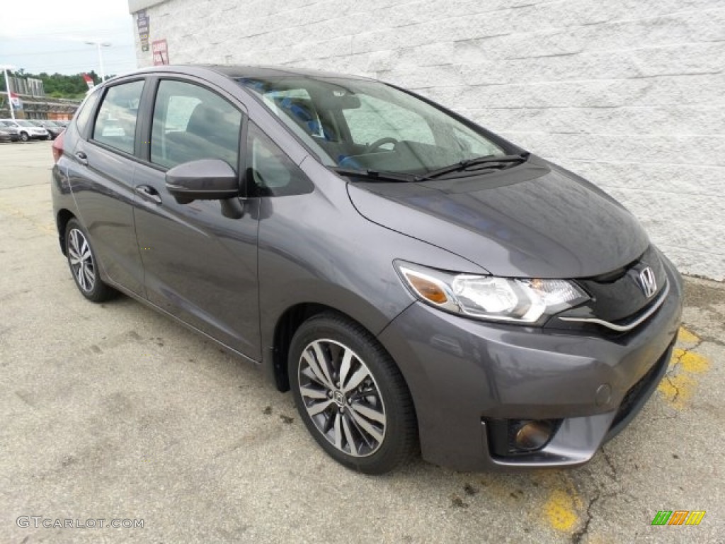 Modern Steel Metallic 2017 Honda Fit EX-L Exterior Photo #121136653