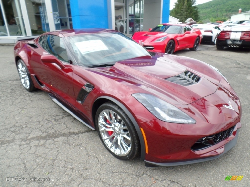 2017 Corvette Z06 Coupe - Long Beach Red Metallic Tintcoat / Kalahari photo #9