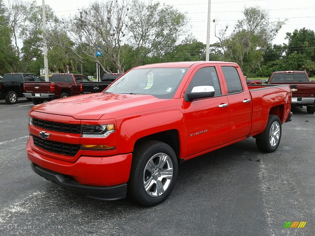 2017 Silverado 1500 Custom Double Cab - Red Hot / Dark Ash/Jet Black photo #1