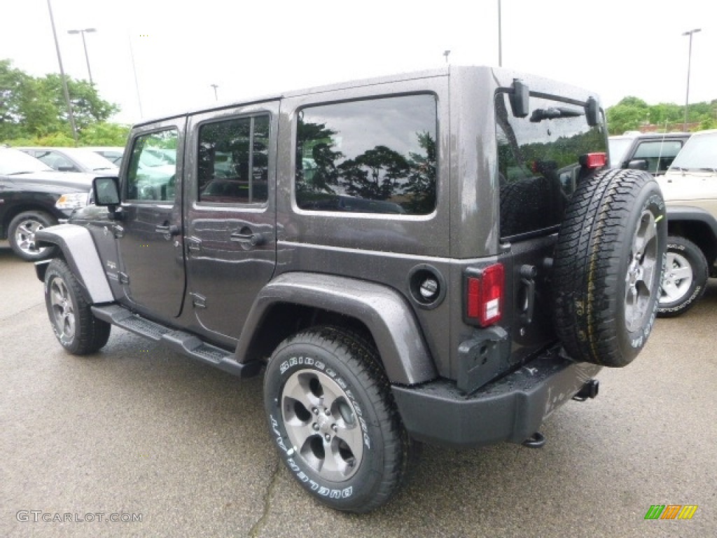 2017 Wrangler Unlimited Sahara 4x4 - Granite Crystal Metallic / Black/Dark Saddle photo #3