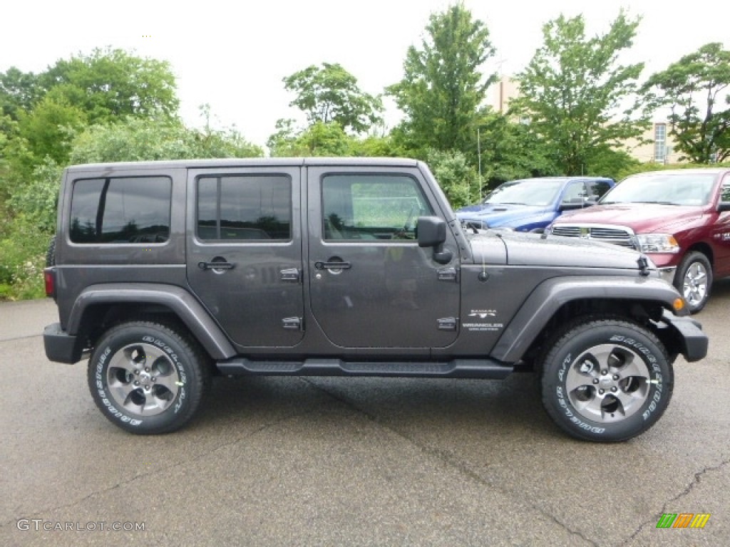 2017 Wrangler Unlimited Sahara 4x4 - Granite Crystal Metallic / Black/Dark Saddle photo #6