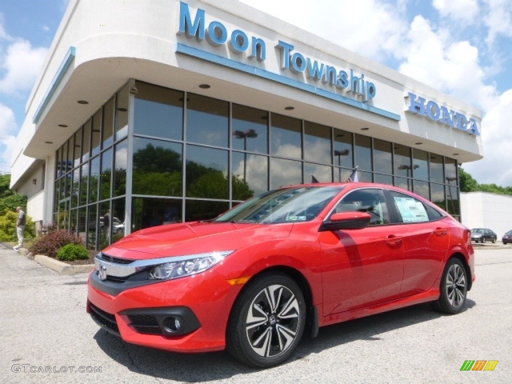 2017 Civic EX-T Sedan - Rallye Red / Black photo #1