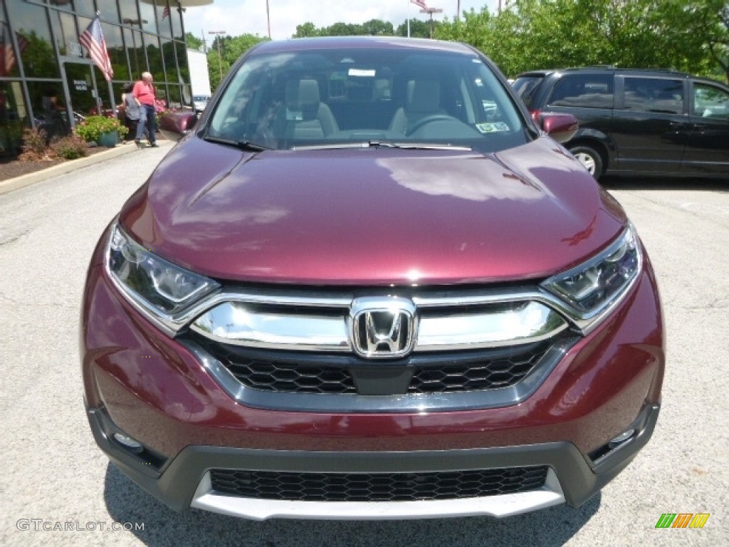 2017 CR-V EX AWD - Basque Red Pearl II / Gray photo #6
