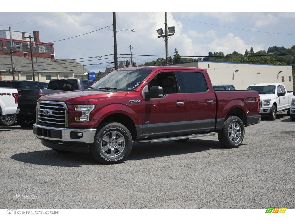 2017 F150 XLT SuperCrew 4x4 - Ruby Red / Earth Gray photo #1