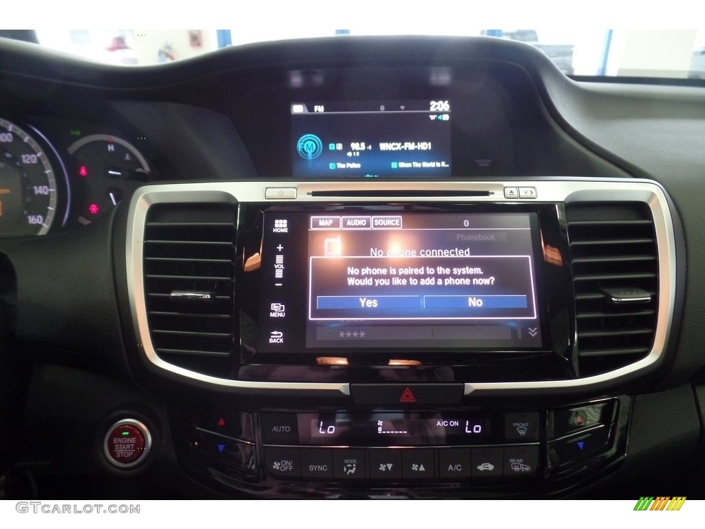 2017 Accord EX-L Sedan - Lunar Silver Metallic / Black photo #12