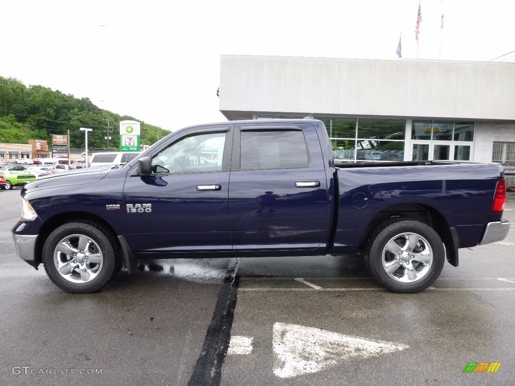 2014 1500 SLT Crew Cab 4x4 - True Blue Pearl Coat / Black/Diesel Gray photo #2