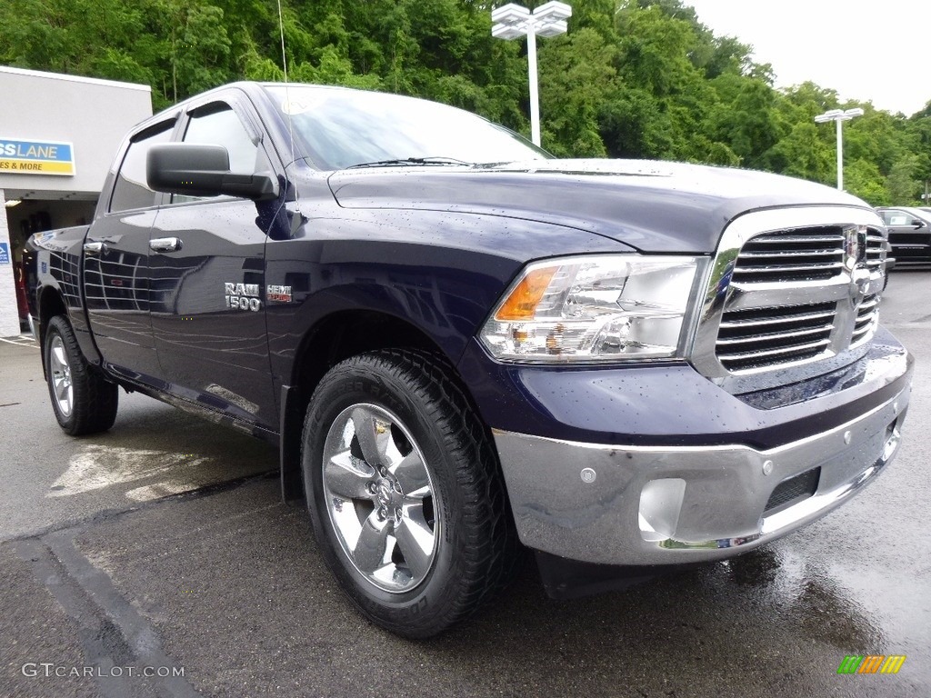 2014 1500 SLT Crew Cab 4x4 - True Blue Pearl Coat / Black/Diesel Gray photo #8