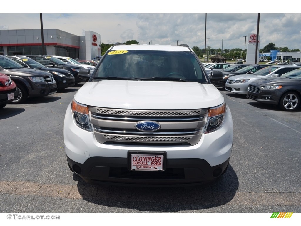 2014 Explorer FWD - Oxford White / Medium Light Stone photo #7