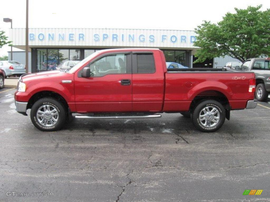 2007 F150 XLT SuperCab 4x4 - Redfire Metallic / Tan photo #1