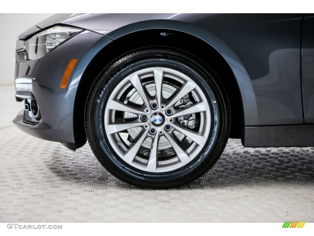 2017 3 Series 320i Sedan - Mineral Grey Metallic / Black photo #9