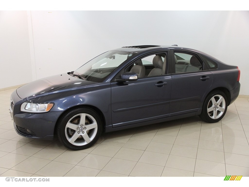 2008 S40 2.4i - Barents Blue Metallic / Umbra Brown/Quartz Beige photo #3