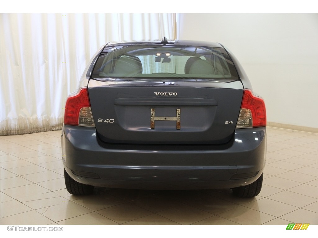 2008 S40 2.4i - Barents Blue Metallic / Umbra Brown/Quartz Beige photo #15