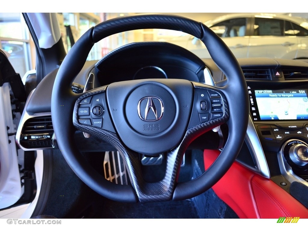 2017 Acura NSX Standard NSX Model Red Steering Wheel Photo #121156172