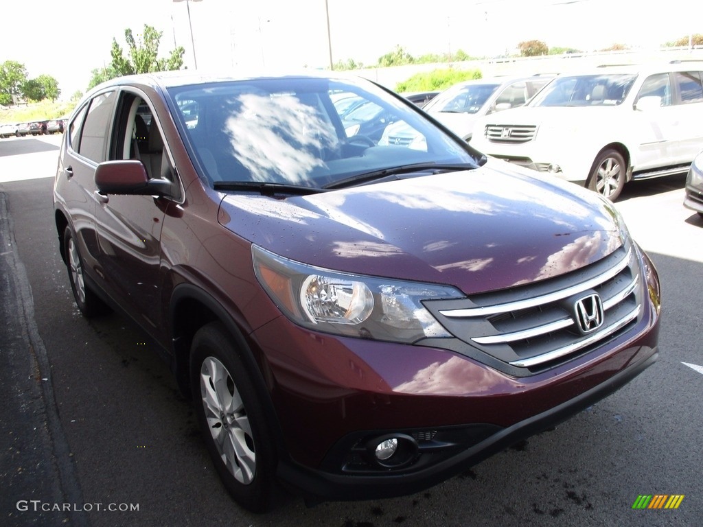 2014 CR-V EX AWD - Basque Red Pearl II / Gray photo #7