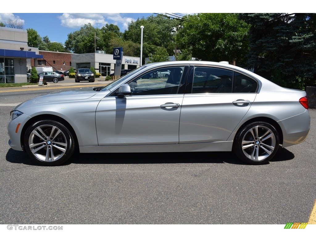 2017 3 Series 330i xDrive Sedan - Glacier Silver Metallic / Black photo #5