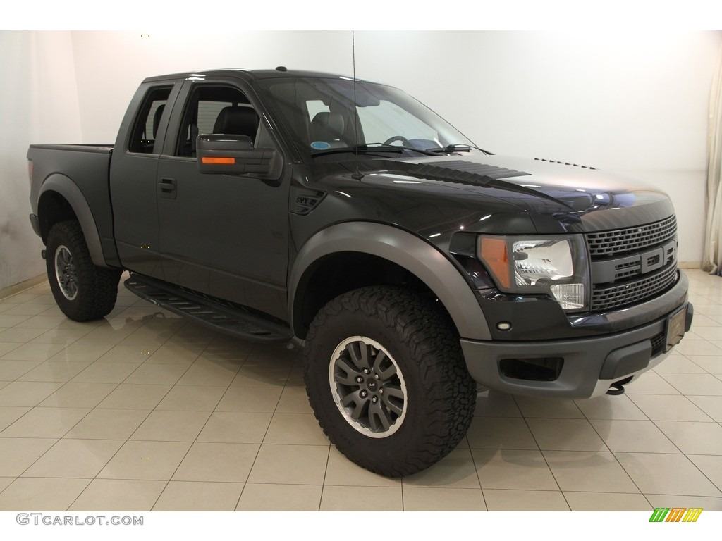 2010 F150 SVT Raptor SuperCab 4x4 - Tuxedo Black / Raptor Black/Orange photo #1