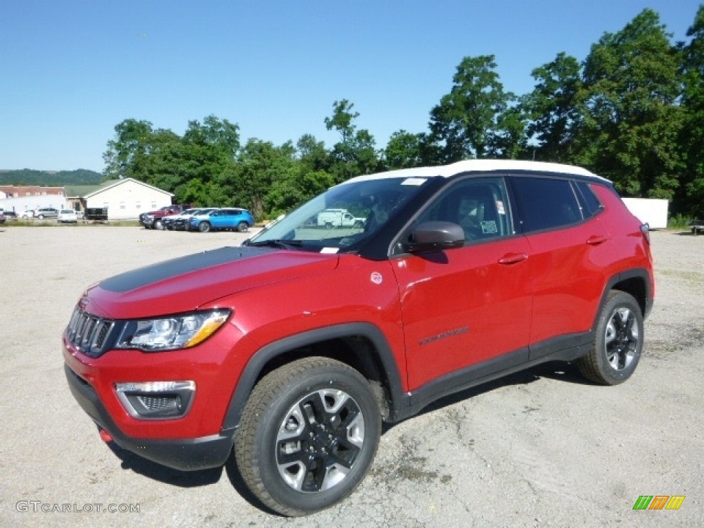 2017 Compass Trailhawk 4x4 - Redline 2 Coat Pearl / Black/Ruby Red photo #1