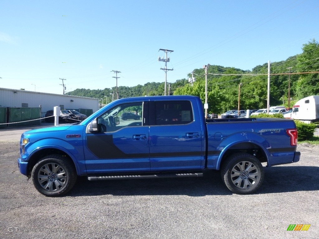 2017 F150 XLT SuperCrew 4x4 - Lightning Blue / Black Special Edition Package photo #5