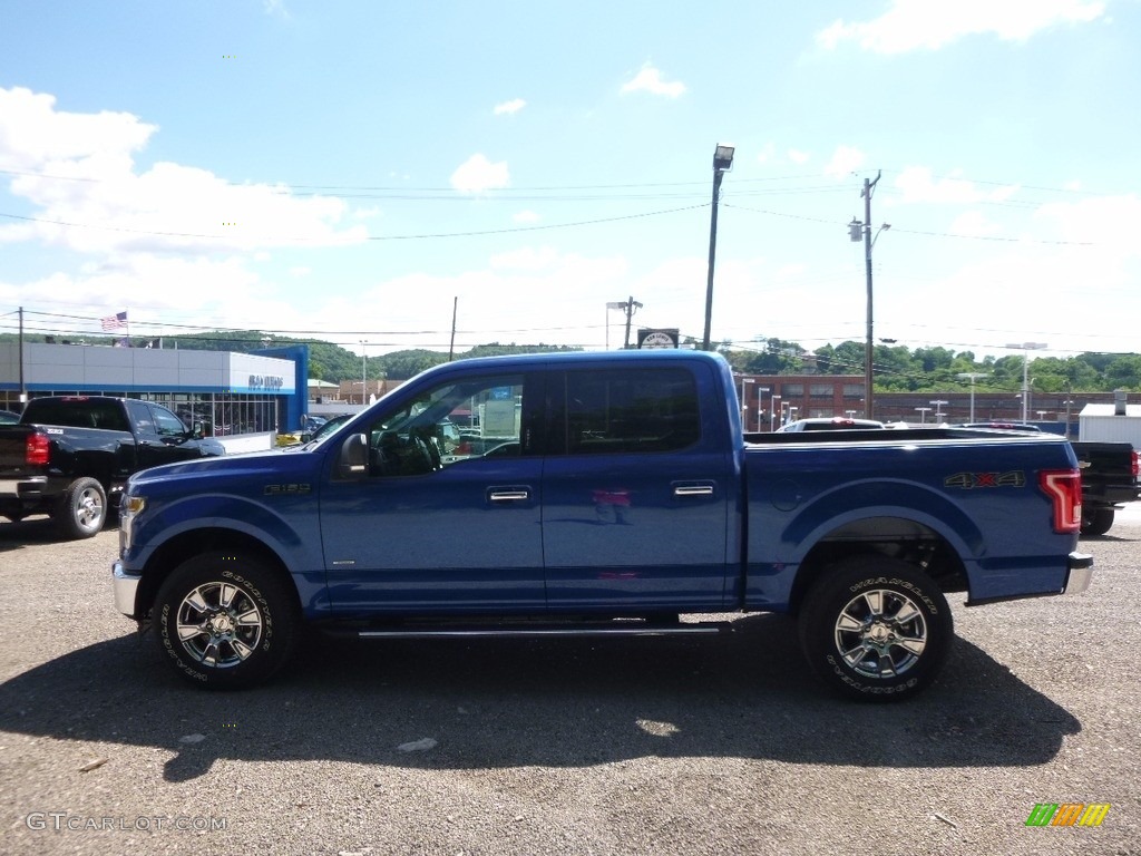 2017 F150 XLT SuperCrew 4x4 - Lightning Blue / Black photo #5