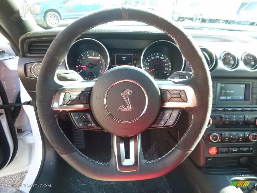 2017 Ford Mustang Shelby GT350 Ebony Steering Wheel Photo #121172702