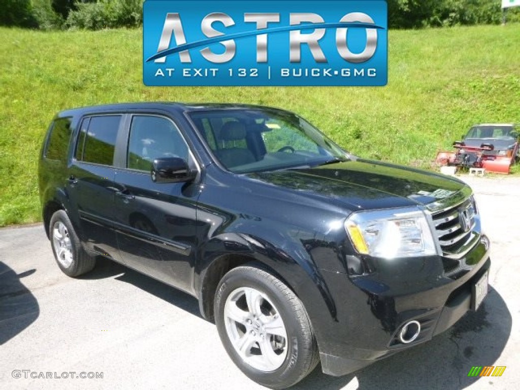 2015 Pilot EX-L 4WD - Crystal Black Pearl / Beige photo #1