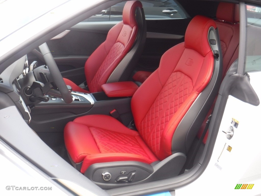 Magma Red Interior 2018 Audi S5 Premium Plus Cabriolet Photo #121176291