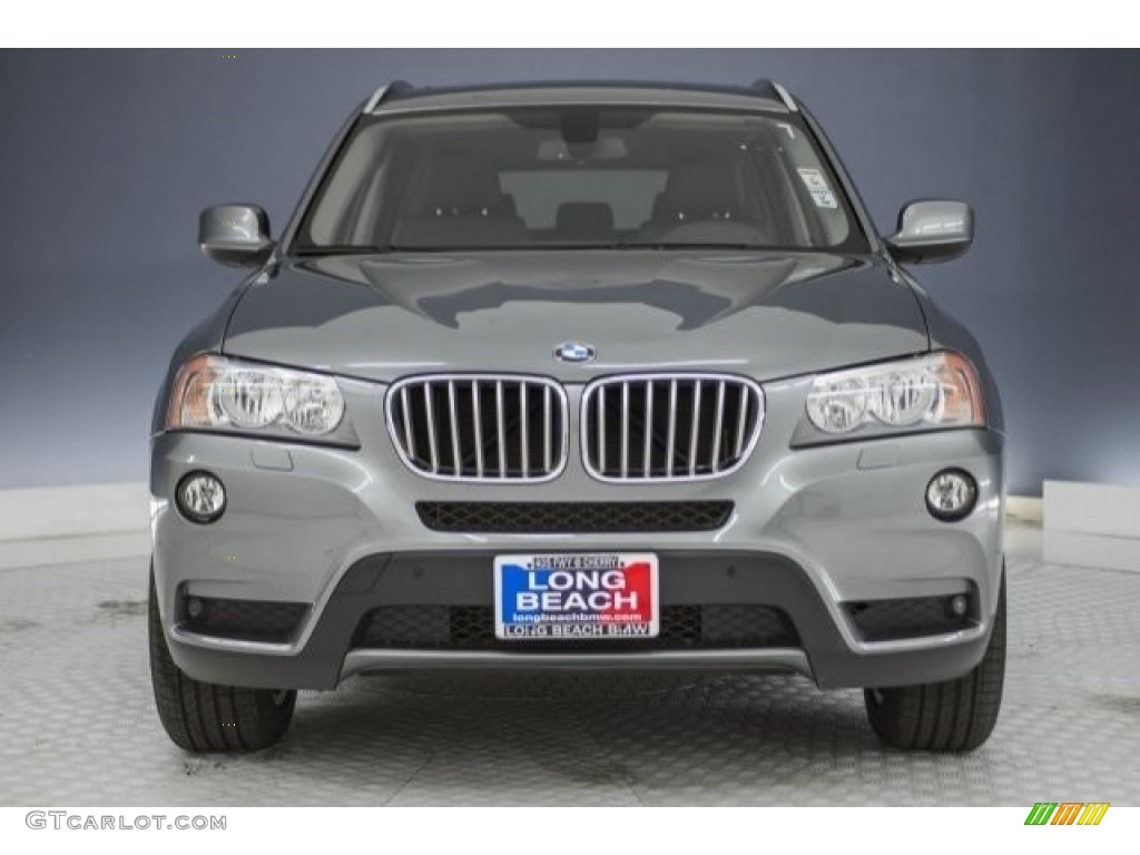 2014 X3 xDrive28i - Space Gray Metallic / Black photo #2