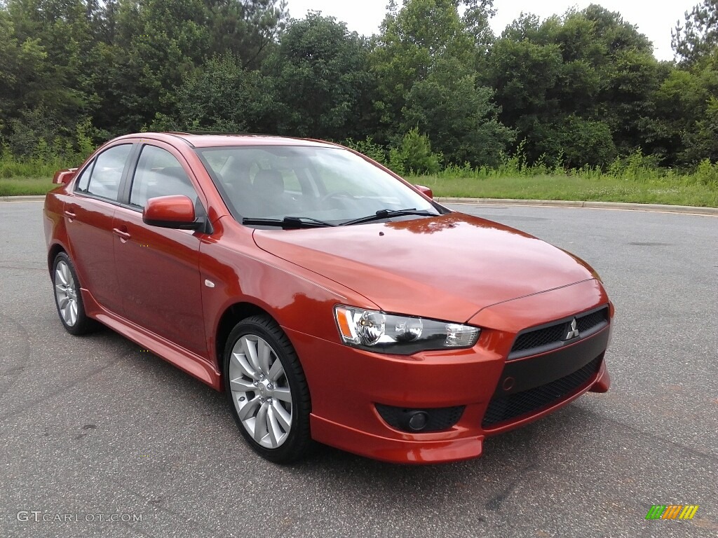 2010 Lancer GTS - Rotor Glow Orange Metallic / Black photo #4