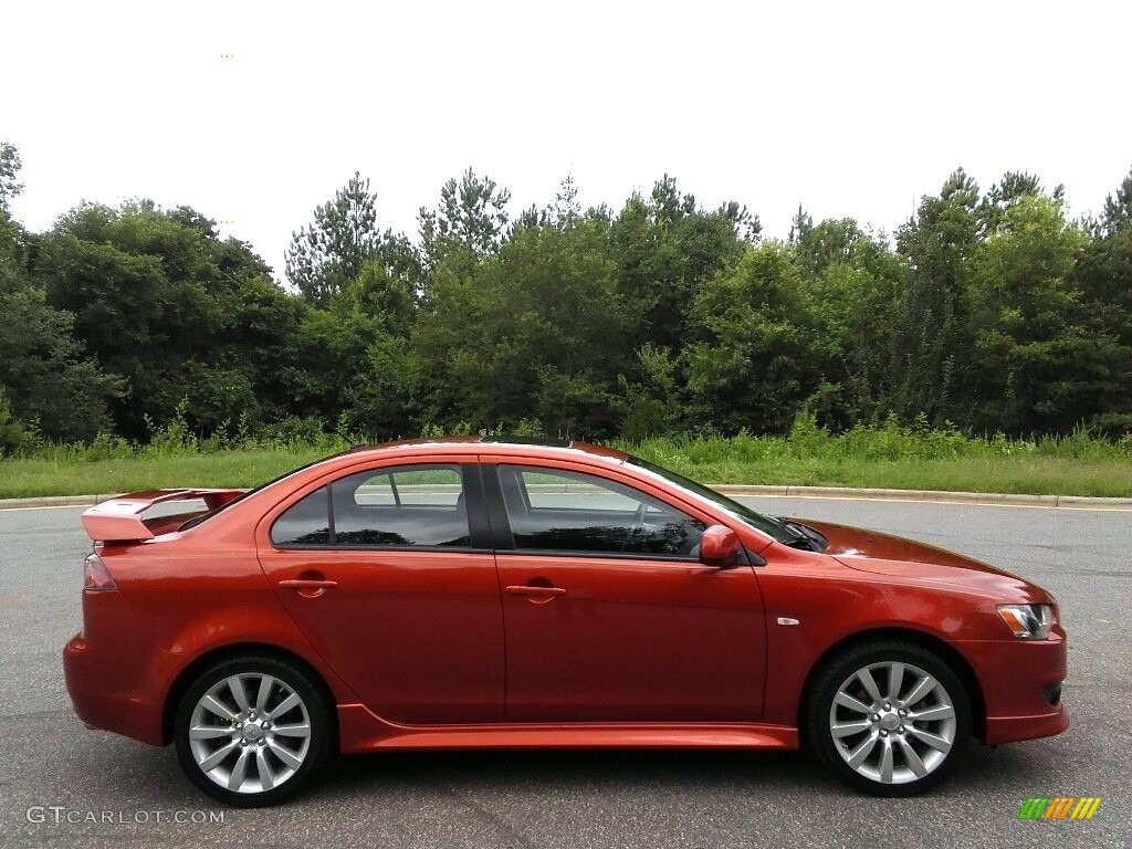 2010 Lancer GTS - Rotor Glow Orange Metallic / Black photo #5