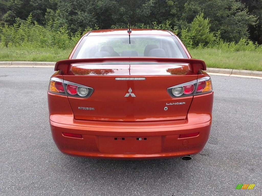 2010 Lancer GTS - Rotor Glow Orange Metallic / Black photo #7