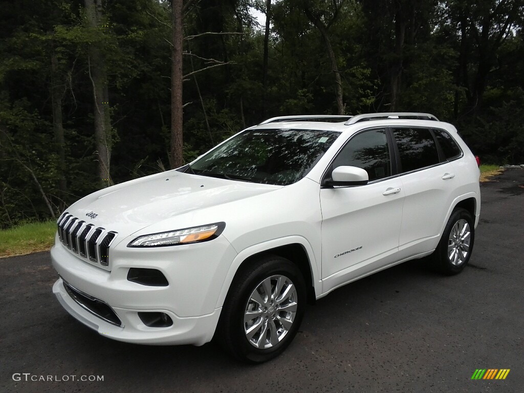 Bright White 2017 Jeep Cherokee Overland 4x4 Exterior Photo #121208600