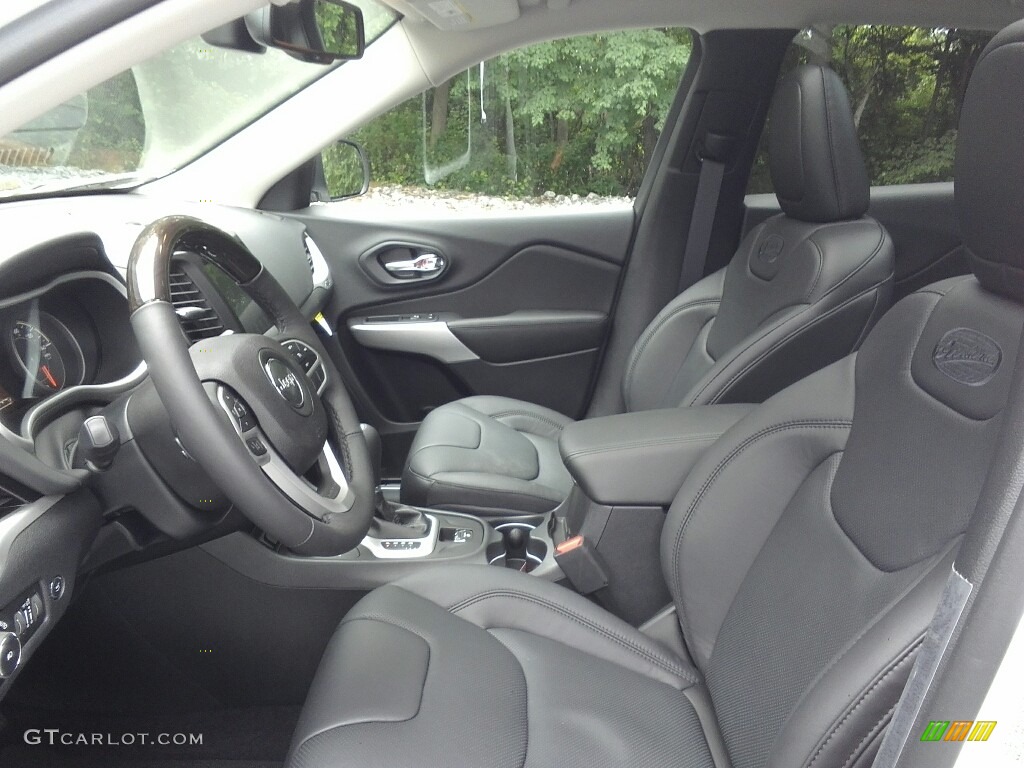 Black Interior 2017 Jeep Cherokee Overland 4x4 Photo #121208861