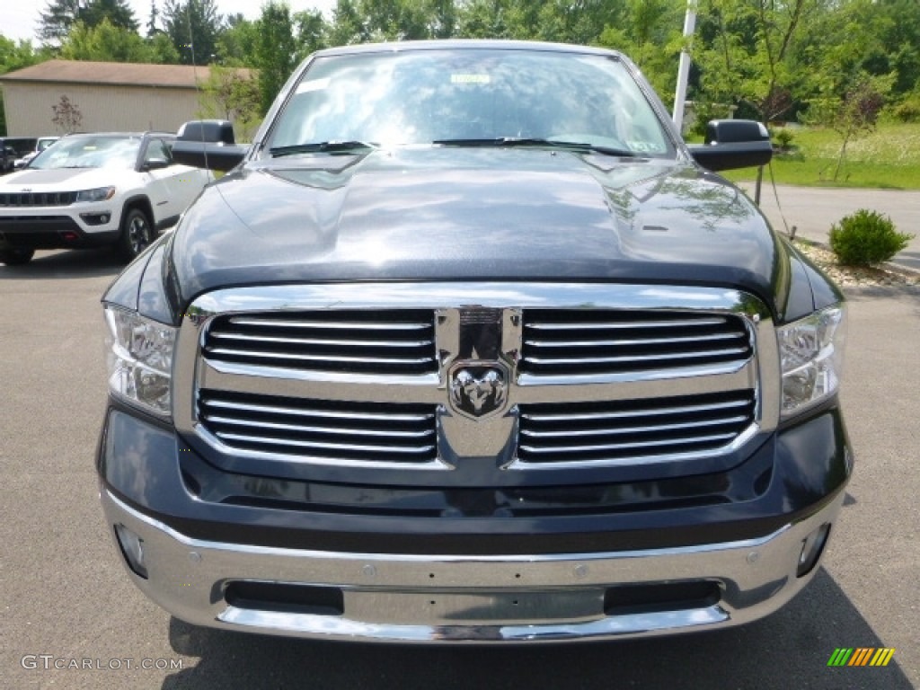 2017 1500 Big Horn Quad Cab 4x4 - Maximum Steel Metallic / Black/Diesel Gray photo #8