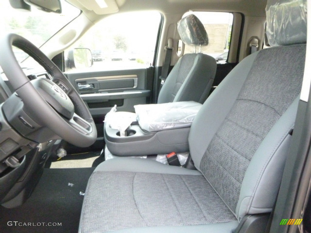 2017 1500 Big Horn Quad Cab 4x4 - Maximum Steel Metallic / Black/Diesel Gray photo #14