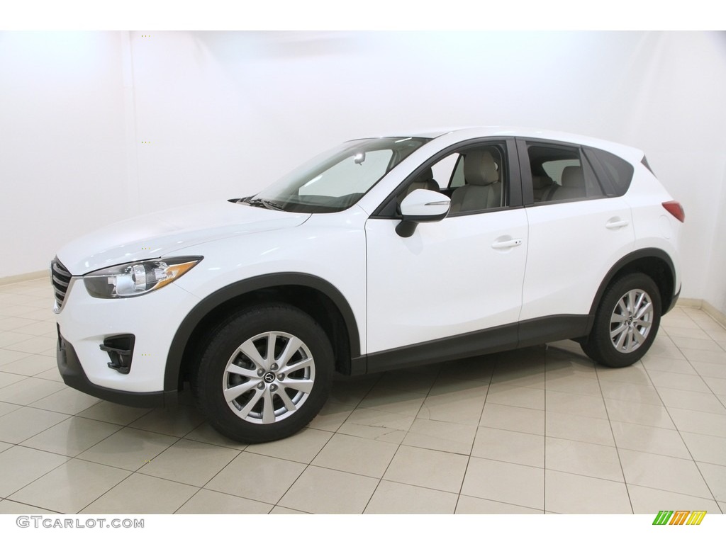 Crystal White Pearl Mica 2016 Mazda CX-5 Touring AWD Exterior Photo #121211551