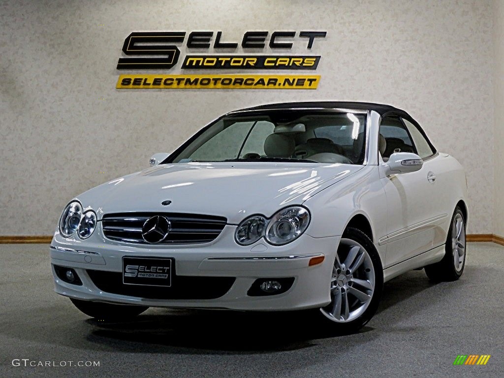 2006 CLK 350 Cabriolet - Alabaster White / Stone photo #1